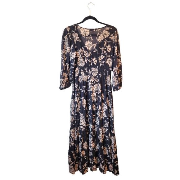 Z Supply Evereve Women's Black Ariana Floral Midi Dress Size S - Picture 3 of 7